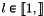 $l\in{\ENS{1}{\nbe}}$