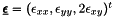 $\Odv=(\Odc_{xx},\Odc_{yy},2\Odc_{xy})^t$