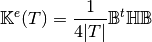 \mathbb{K}^e(T)=\frac{1}{4|T|} \mathbb{B}^t\mathbb{H}\mathbb{B}
