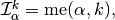 \mathcal{I}^k_\il=\me(\il,k),