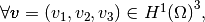 \forall \vecb{v}=(v_1,v_2,v_3)\in\HUnD{\DOM}^3,