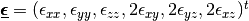 \Odv=(\Odc_{xx},\Odc_{yy},\Odc_{zz},2\Odc_{xy},2\Odc_{yz},2\Odc_{xz})^t