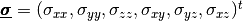 \Ocv=(\Occ_{xx},\Occ_{yy},\Occ_{zz},\Occ_{xy},\Occ_{yz},\Occ_{xz})^t